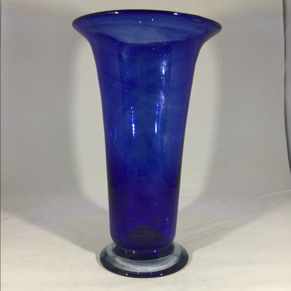 Vintage Mexican Hand Blown Glass Vase